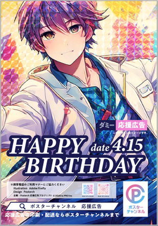 推し活！応援広告ホログラムポスター